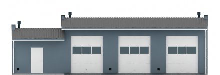 Elewacja projektu G56 - Budynek garażowo - gospodarczy - 1