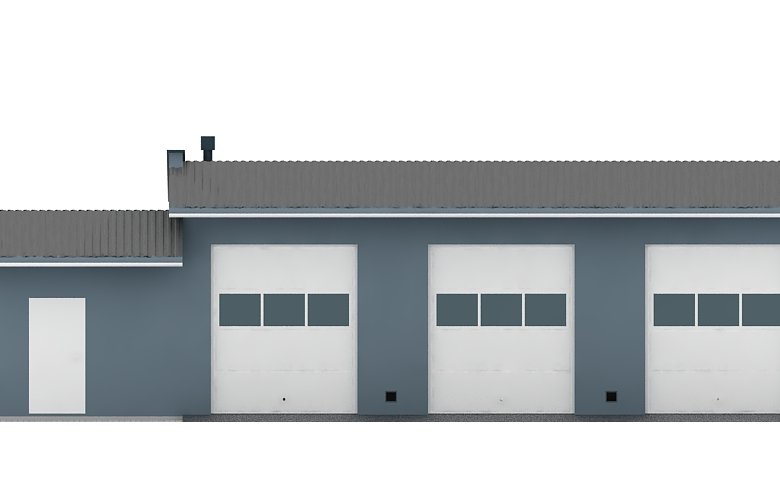 Projekt domu energooszczędnego G56 - Budynek garażowo - gospodarczy - elewacja 1