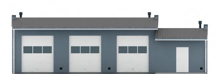 Elewacja projektu G56 - Budynek garażowo - gospodarczy - 1 - wersja lustrzana