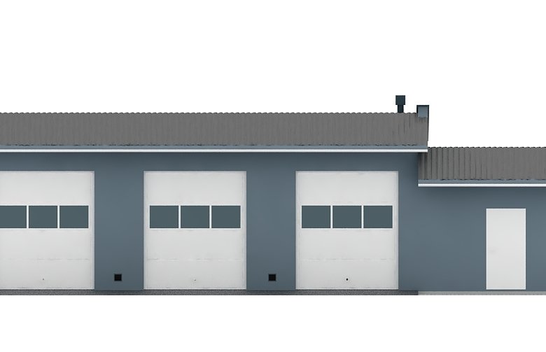 Projekt domu energooszczędnego G56 - Budynek garażowo - gospodarczy - elewacja 1