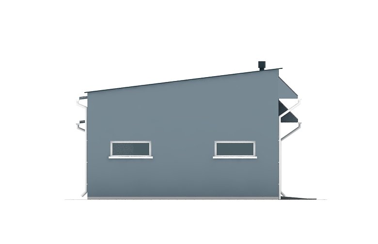 Projekt domu energooszczędnego G56 - Budynek garażowo - gospodarczy - elewacja 3