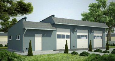 Projekt domu G56 - Budynek garażowo - gospodarczy