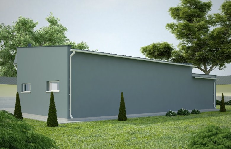 Projekt domu energooszczędnego G56 - Budynek garażowo - gospodarczy