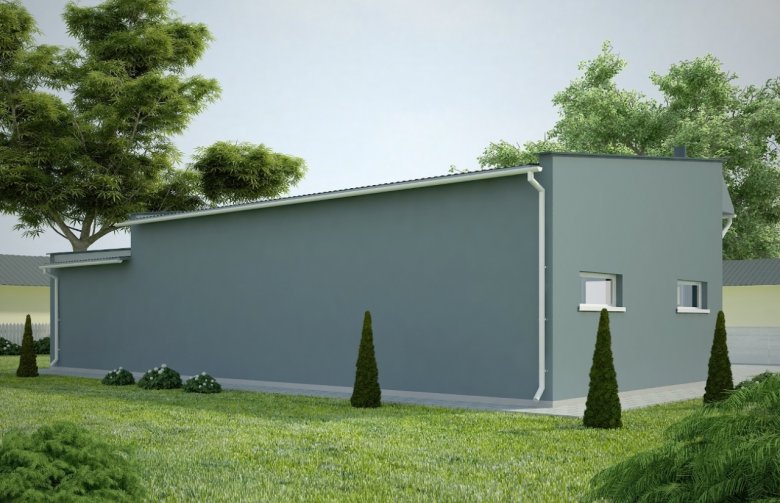 Projekt domu energooszczędnego G56 - Budynek garażowo - gospodarczy