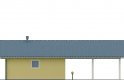 Projekt domu energooszczędnego G30 - Budynek garażowy z wiatą - elewacja 2
