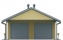 Projekt domu energooszczędnego G30 - Budynek garażowy z wiatą - elewacja 1