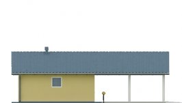 Elewacja projektu G30 - Budynek garażowy z wiatą - 3 - wersja lustrzana