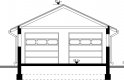 Projekt domu energooszczędnego G30 - Budynek garażowy z wiatą - przekrój 1