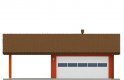 Projekt domu energooszczędnego G31 - Budynek garażowy z wiatą - elewacja 1