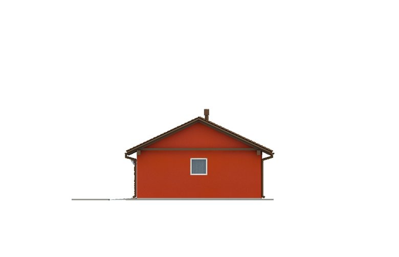 Projekt domu energooszczędnego G31 - Budynek garażowy z wiatą - elewacja 3