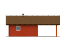 Elewacja projektu G31 - Budynek garażowy z wiatą - 4