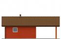 Projekt domu energooszczędnego G31 - Budynek garażowy z wiatą - elewacja 4