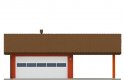 Projekt domu energooszczędnego G31 - Budynek garażowy z wiatą - elewacja 1