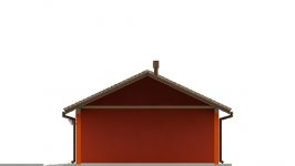 Elewacja projektu G31 - Budynek garażowy z wiatą - 2 - wersja lustrzana
