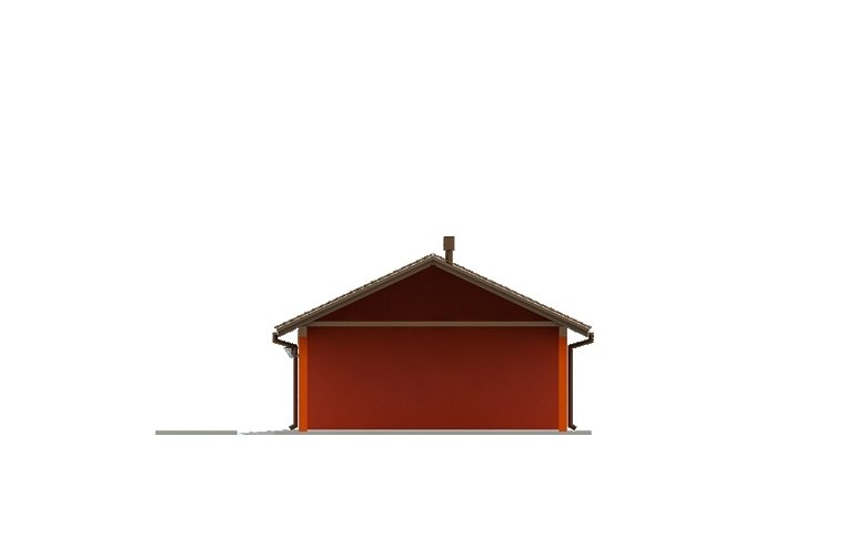 Projekt domu energooszczędnego G31 - Budynek garażowy z wiatą - elewacja 2