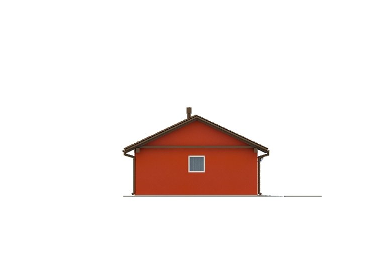 Projekt domu energooszczędnego G31 - Budynek garażowy z wiatą - elewacja 3