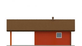 Elewacja projektu G31 - Budynek garażowy z wiatą - 4 - wersja lustrzana