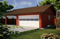 Projekt domu energooszczędnego G31 - Budynek garażowy z wiatą - wizualizacja 0