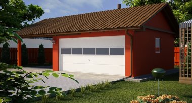 Projekt domu G31 - Budynek garażowy z wiatą