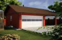 Projekt domu energooszczędnego G31 - Budynek garażowy z wiatą - wizualizacja 0