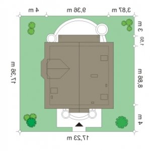 Usytuowanie budynku Michalina (395) w wersji lustrzanej