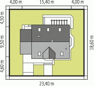 Usytuowanie budynku Kajka G1 Leca® DOM 