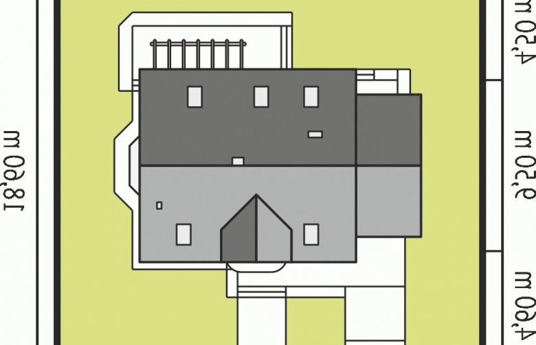 Projekt domu wolnostojącego Kajka G1 Leca® DOM  - Usytuowanie - wersja lustrzana