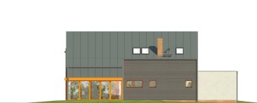 Elewacja projektu WYCIĘTY Z ANTRESOLĄ - 3 - wersja lustrzana