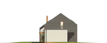 Elewacja projektu WYCIĘTY Z ANTRESOLĄ - 4 - wersja lustrzana