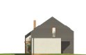 Projekt domu jednorodzinnego WYCIĘTY Z ANTRESOLĄ - elewacja 4