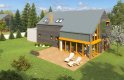 Projekt domu jednorodzinnego WYCIĘTY Z ANTRESOLĄ - wizualizacja 0