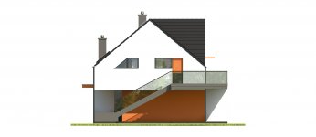 Elewacja projektu Z USŁUGĄ - 3