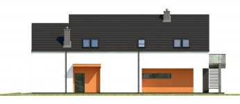 Elewacja projektu Z USŁUGĄ - 4