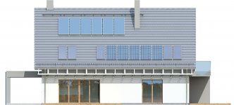 Elewacja projektu Z WIDOKIEM - 2 - wersja lustrzana