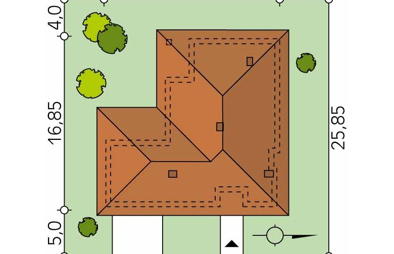 Projekt domu jednorodzinnego Feniks 2 - Usytuowanie