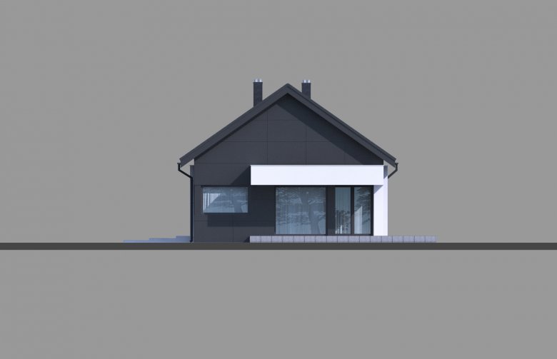 Projekt domu jednorodzinnego Homekoncept 44 - elewacja 4