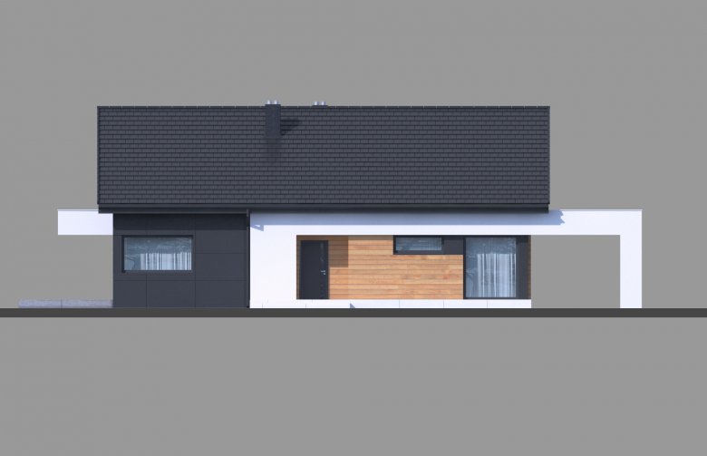 Projekt domu jednorodzinnego Homekoncept 44 - elewacja 1