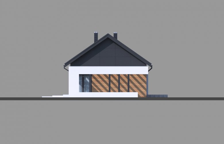 Projekt domu jednorodzinnego Homekoncept 44 - elewacja 2