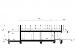 Przekrój projektu Homekoncept 44 w wersji lustrzanej