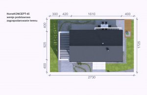 Usytuowanie budynku Homekoncept 45