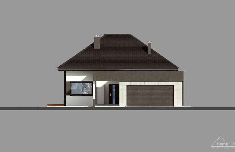 Projekt domu jednorodzinnego Homekoncept 46 - elewacja 3
