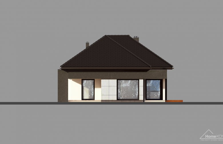 Projekt domu jednorodzinnego Homekoncept 46 - elewacja 4