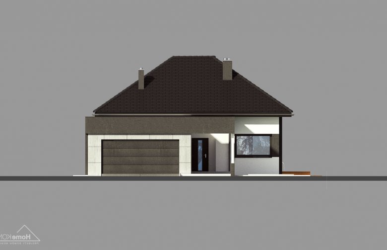 Projekt domu jednorodzinnego Homekoncept 46 - elewacja 3