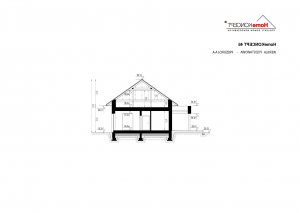 Przekrój projektu Homekoncept 46 w wersji lustrzanej