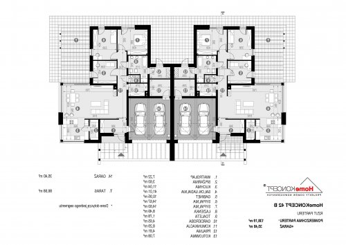 Rzut projektu Homekoncept 42B - wersja lustrzana