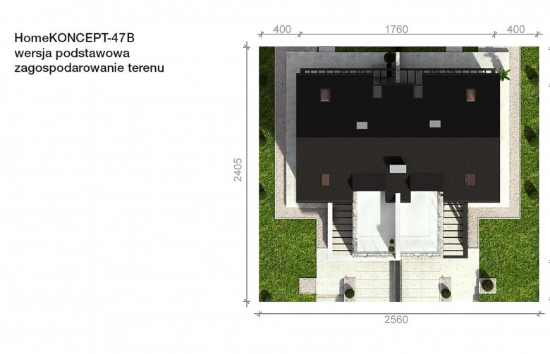 Projekt domu bliźniaczego Homekoncept 47B - Usytuowanie