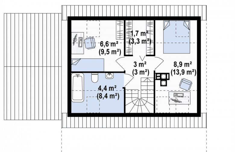 Projekt domu jednorodzinnego Z39 D GL - 