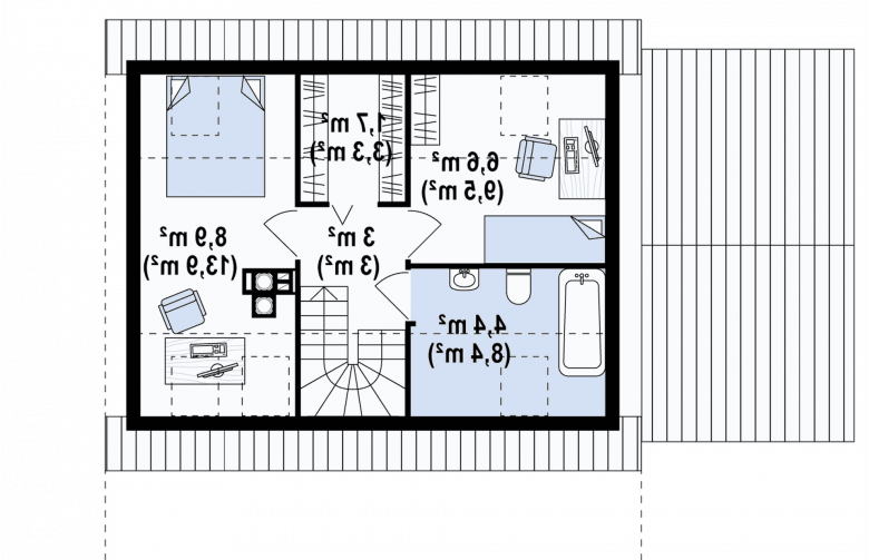 Projekt domu jednorodzinnego Z39 D GL - 