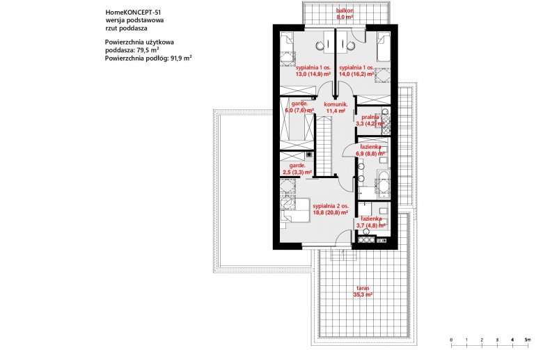 Projekt domu nowoczesnego HomeKoncept 51 - 