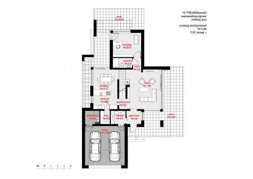 Rzut projektu HomeKoncept 51 - wersja lustrzana